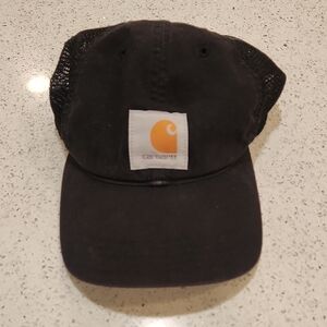Carhartt Black and Orange Logo Ball Cap Womens